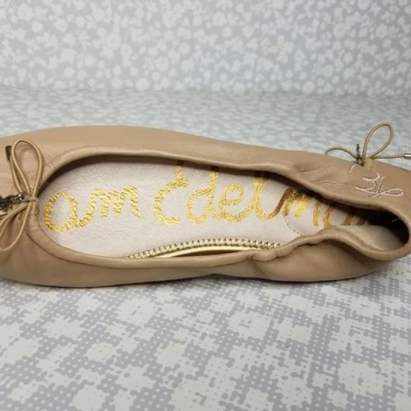 Sam Edelman Tan Flats with Bow Detail - Picture 6 of 6